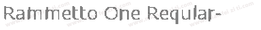 Rammetto One Reqular字体转换